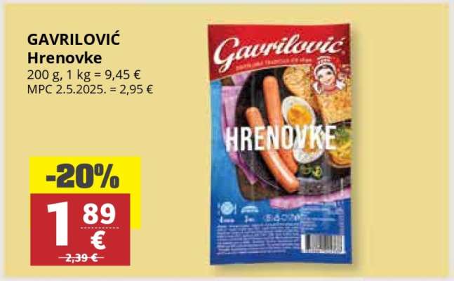 GAVRILOVIĆ Hrenovke