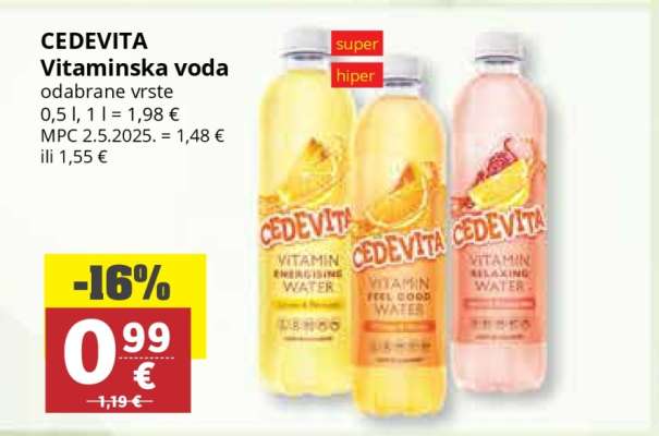 CEDEVITA Vitaminska voda