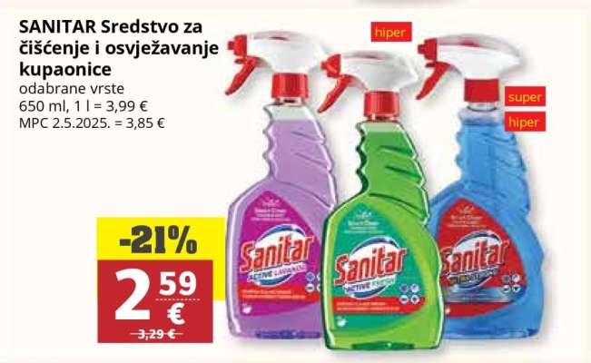SANITAR Sredstvo za čišćenje i osvježavanje kupaonice
