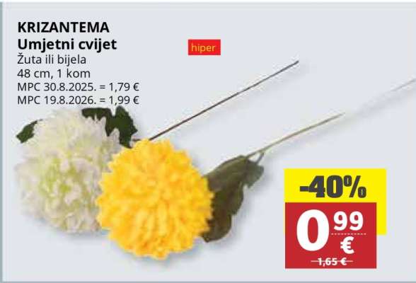 KRIZANTEMA Umjetni cvijet