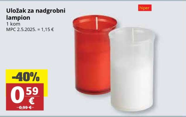 Uložak za nadgrobni lampion