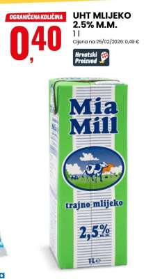 UHT MLIJEKO 2.5% M.M.