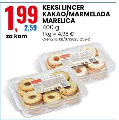 KEKSI LINCER KAKAO/MARMELADA MARELICA