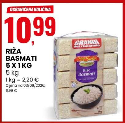 RIŽA BASMATI 5 X 1 KG