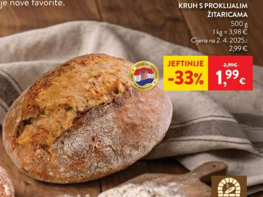 KRUH S PROKLIJALIM ŽITARICAMA