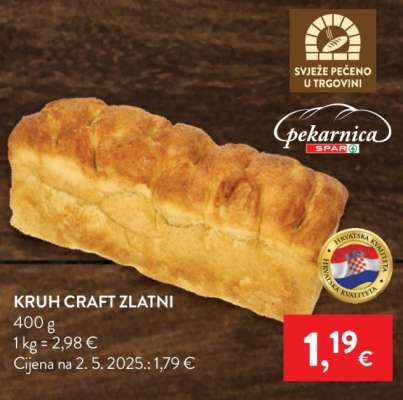 KRUH CRAFT ZLATNI