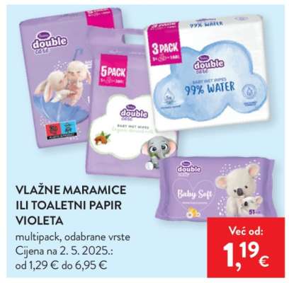 VLAŽNE MARAMICE ILI TOALETNI PAPIR VIOLETA