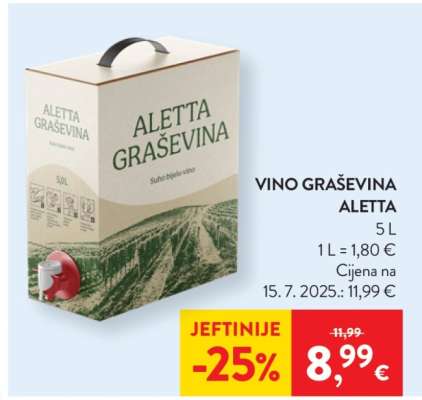 VINO GRAŠEVINA ALETTA