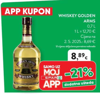 WHISKEY GOLDEN ARMS