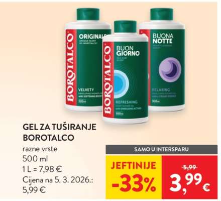 GEL ZA TUŠIRANJE BOROTALCO