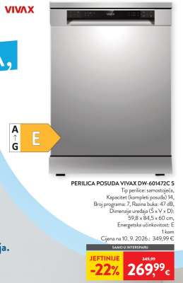 PERILICA POSUDA VIVAX DW-601472C S