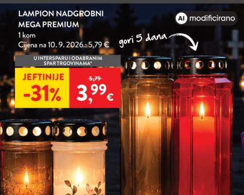 LAMPION NADGROBNI MEGA PREMIUM