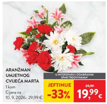 Aranžman umjetnog cvijeća Marta