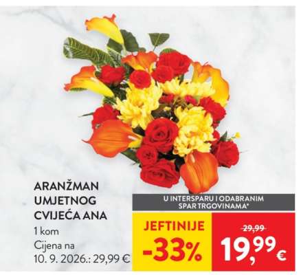 Aranžman umjetnog cvijeća Ana