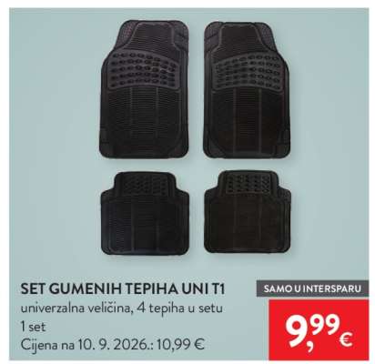SET GUMENIH TEPIHA UNI T1