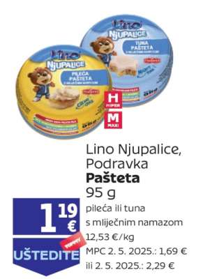 Lino Njupalice, Podravka Pašteta