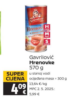 GAVRILOVIĆ Hrenovke