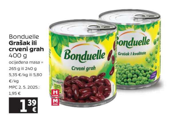 Bonduelle Grašak ili crveni grah