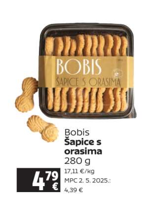 Bobis Šapice s orasima 280 g
