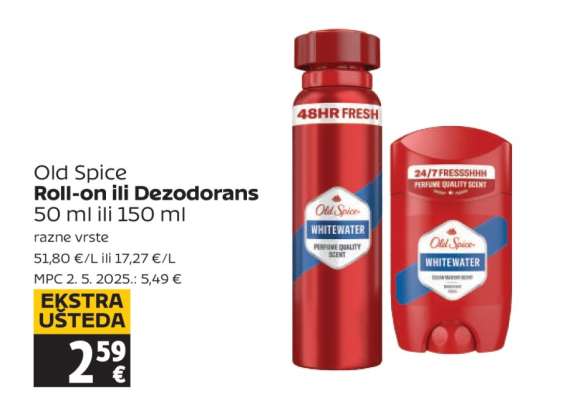 Old Spice Roll-on ili Dezodorans