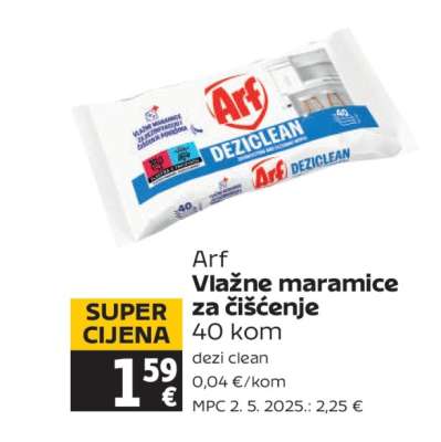 Arf Vlažne maramice za čišćenje