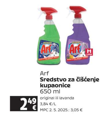 Arf SREDSTVO ZA ČIŠĆENJE KUPAONICE