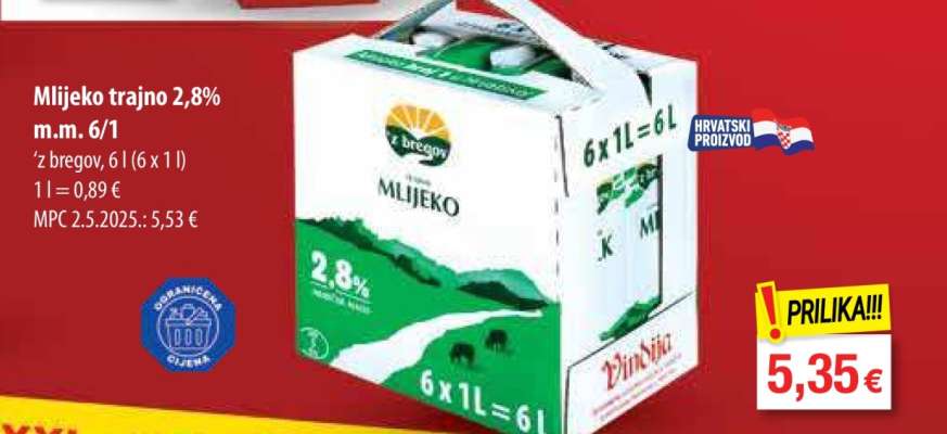 Miljeko trajno 2,8% m.m. 6/1