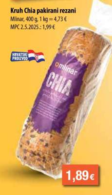 Kruh Chia pakirani rezani