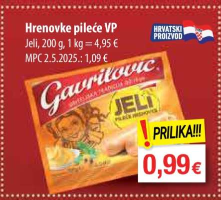 Hrenovke pileće VP