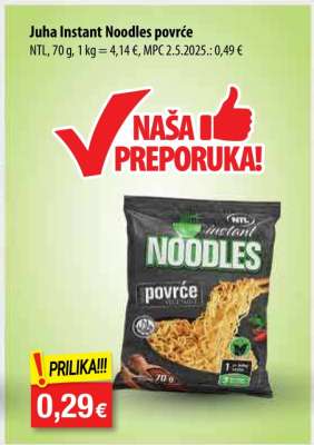 Juha Instant Noodles povrće