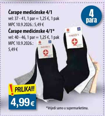 Čarape medicinske 4/1
