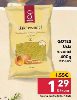 GOTES Uski rezanci 400g