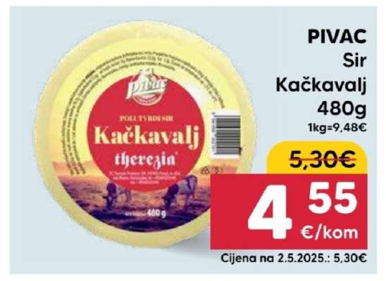 PIVAC Sir Kačkavalj 480g