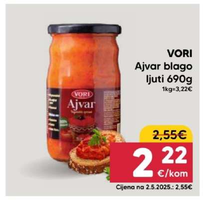 VORI Ajvar blago ljuti 690g