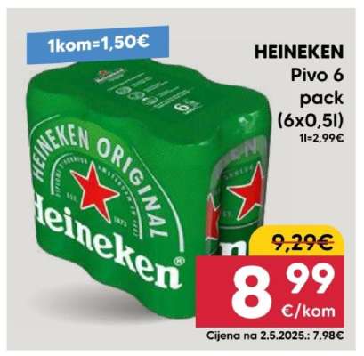 HEINEKEN Pivo 6 pack (6x0,5l)