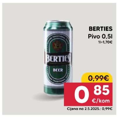 BERTIES Pivo 0,5l