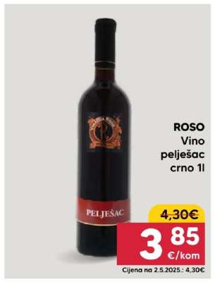 ROSO Vino Pelješac crno 1l