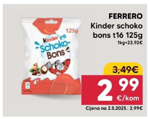 Kinder schoko bons t16 125g