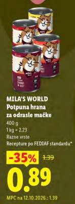 MILA'S WORLD Potpuna hrana za odrasle mačke