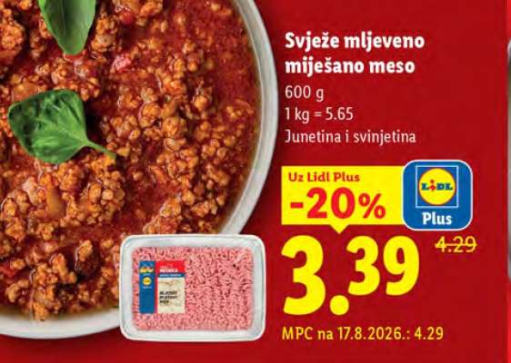 Svježe mljeveno miješano meso