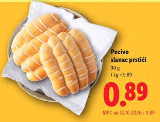 Pecivo slanac prstići