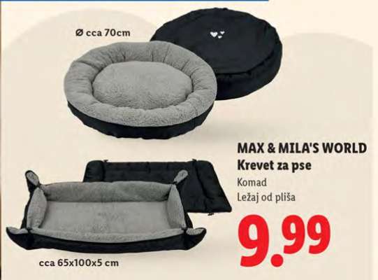 MAX & MILA'S WORLD Krevet za pse