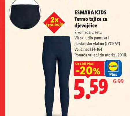 ESMARA KIDS Termo tajice za djevojčice