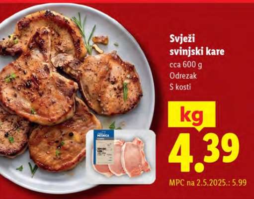 Svježi svinjski kare