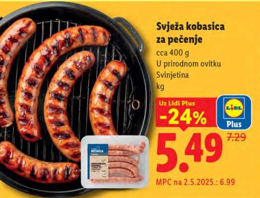 Svježa kobasica za pečenje