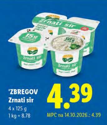 'ZBREGOV Zrnati sir
