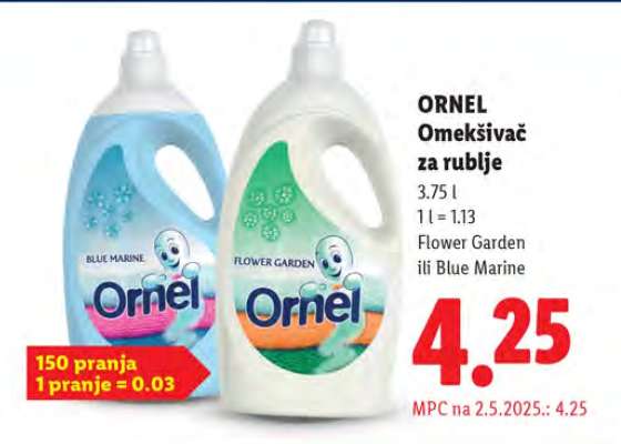 ORNEL Omekšivač za rublje
