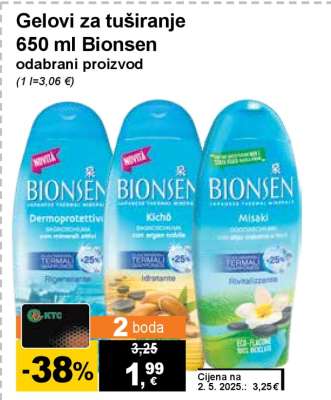 Gelovi za tuširanje 650 ml Bionsen