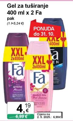 Gel za tuširanje 400 ml x 2 Fa