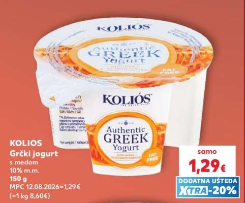 KOLIOS Grčki jogurt s medom